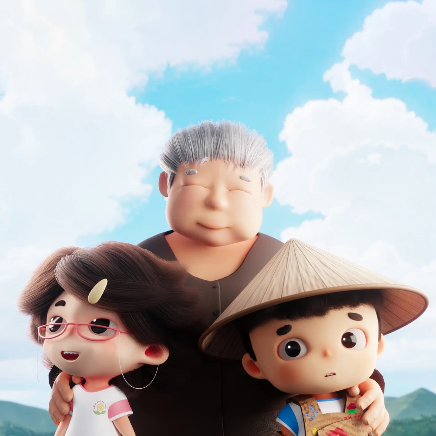 Characters from Dưa Nhỏ, an original Vietnamese 3D animated series.